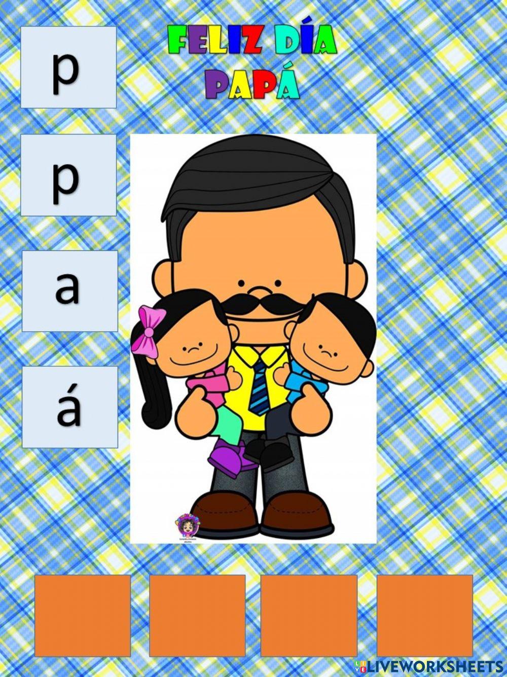 Arma la palabra papá