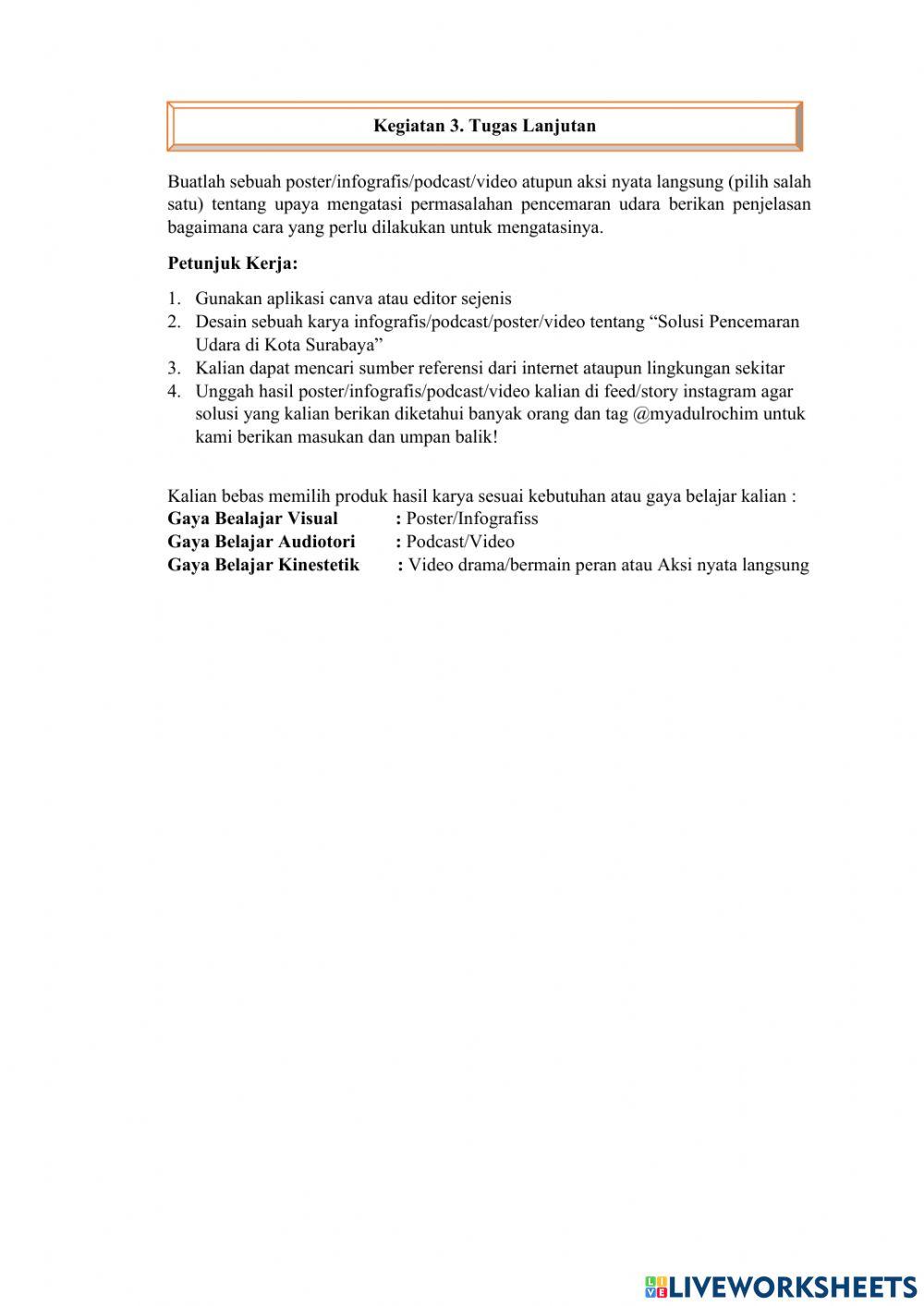 LKPD Pencemaran Udara Diferensiasi