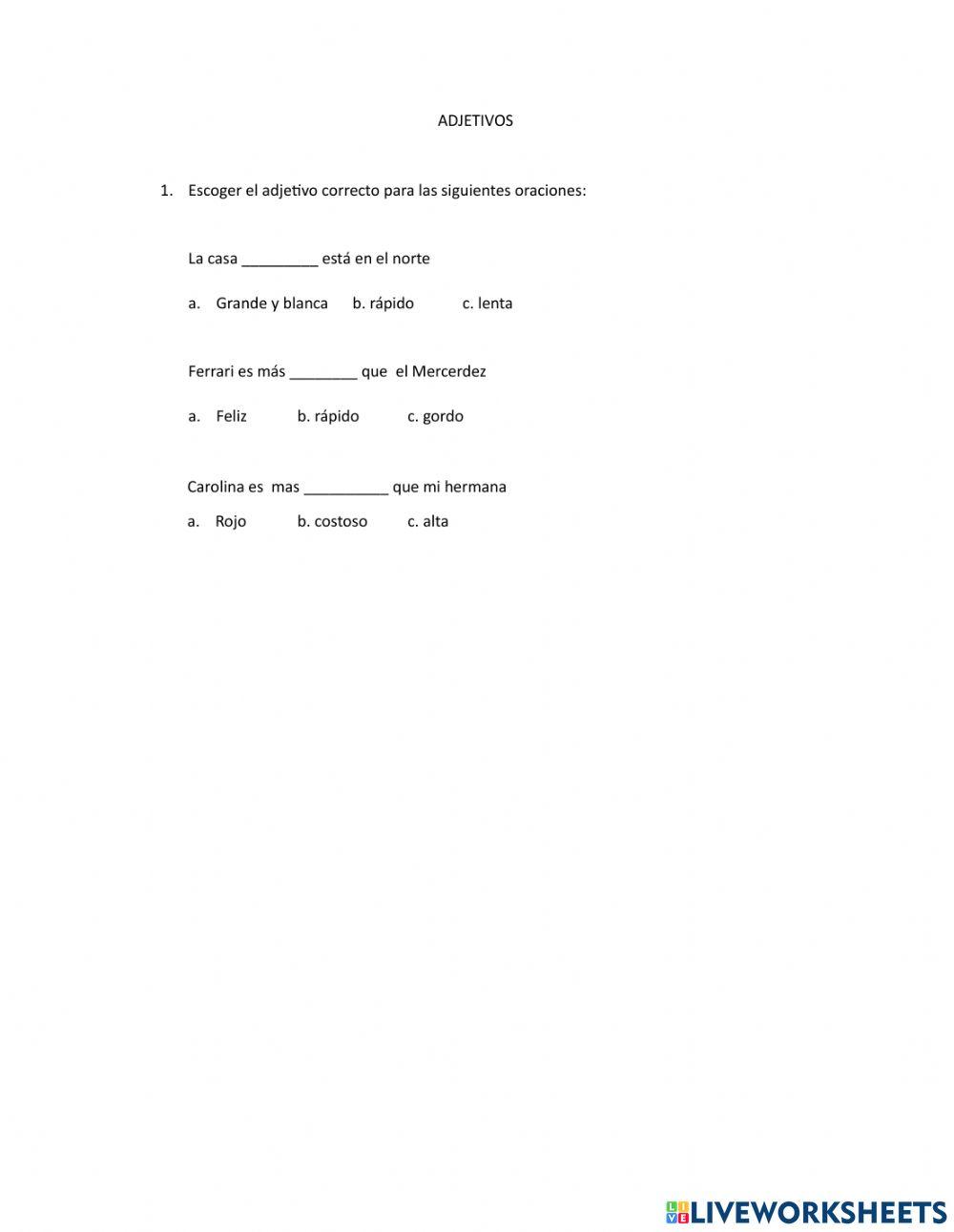 Adjetivos 2