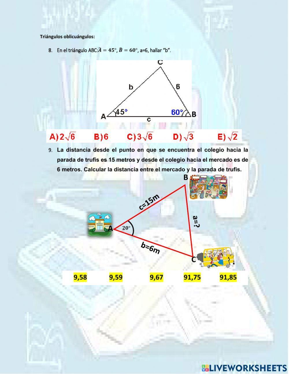 Evaluación de 5to de secundaria