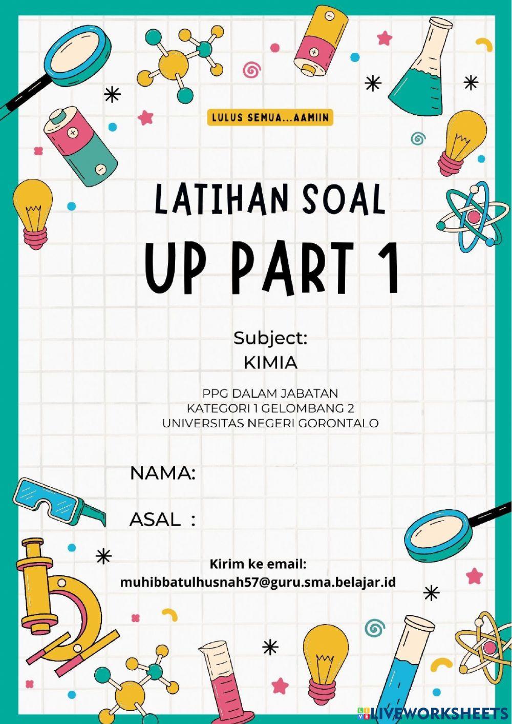 Latihan soal up kimia part 1