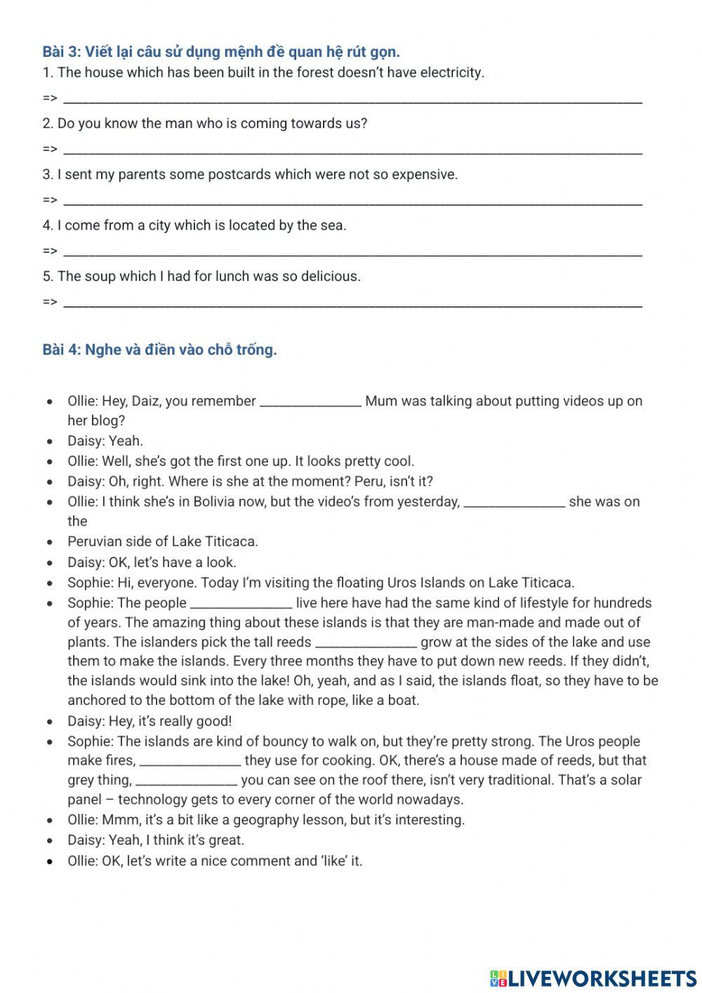 Relative clauses revision