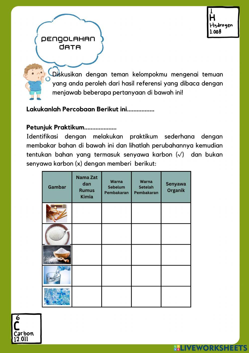 LKPD Hidrokarbon Pert 1 worksheet Live Worksheets