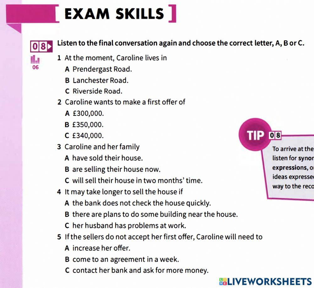 IELTS B - Lesson 1 - Activity 8