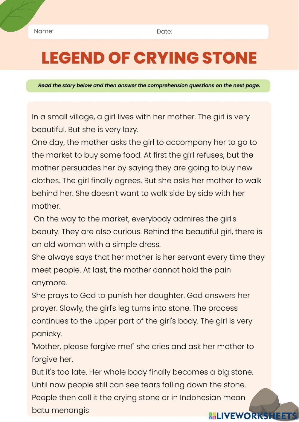 Intrinsic Elements of Narrative text