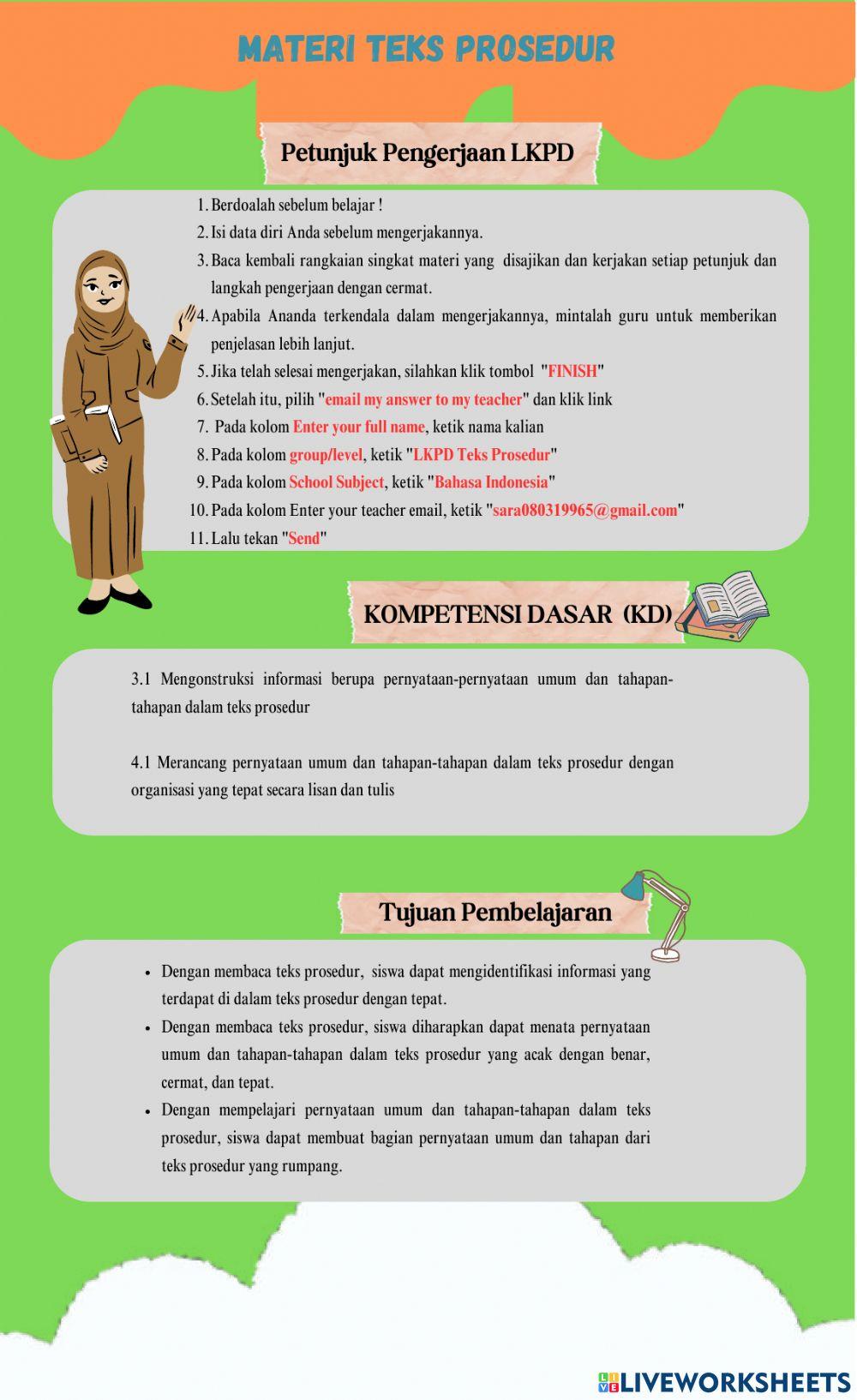 LKPD Teks Prosedur Kelas XI SMA