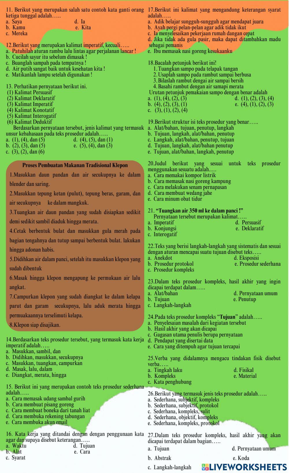 LKPD Teks Prosedur Kelas XI SMA