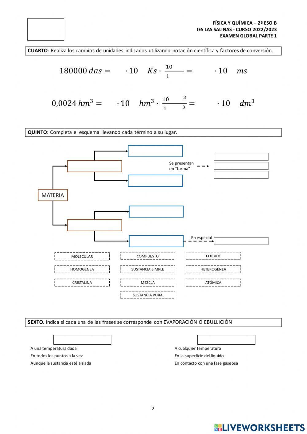 Examen global primera parte