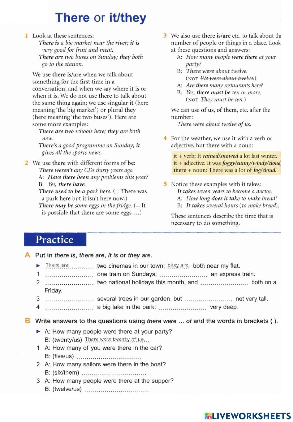 Basic Grammar -56 There or it-they