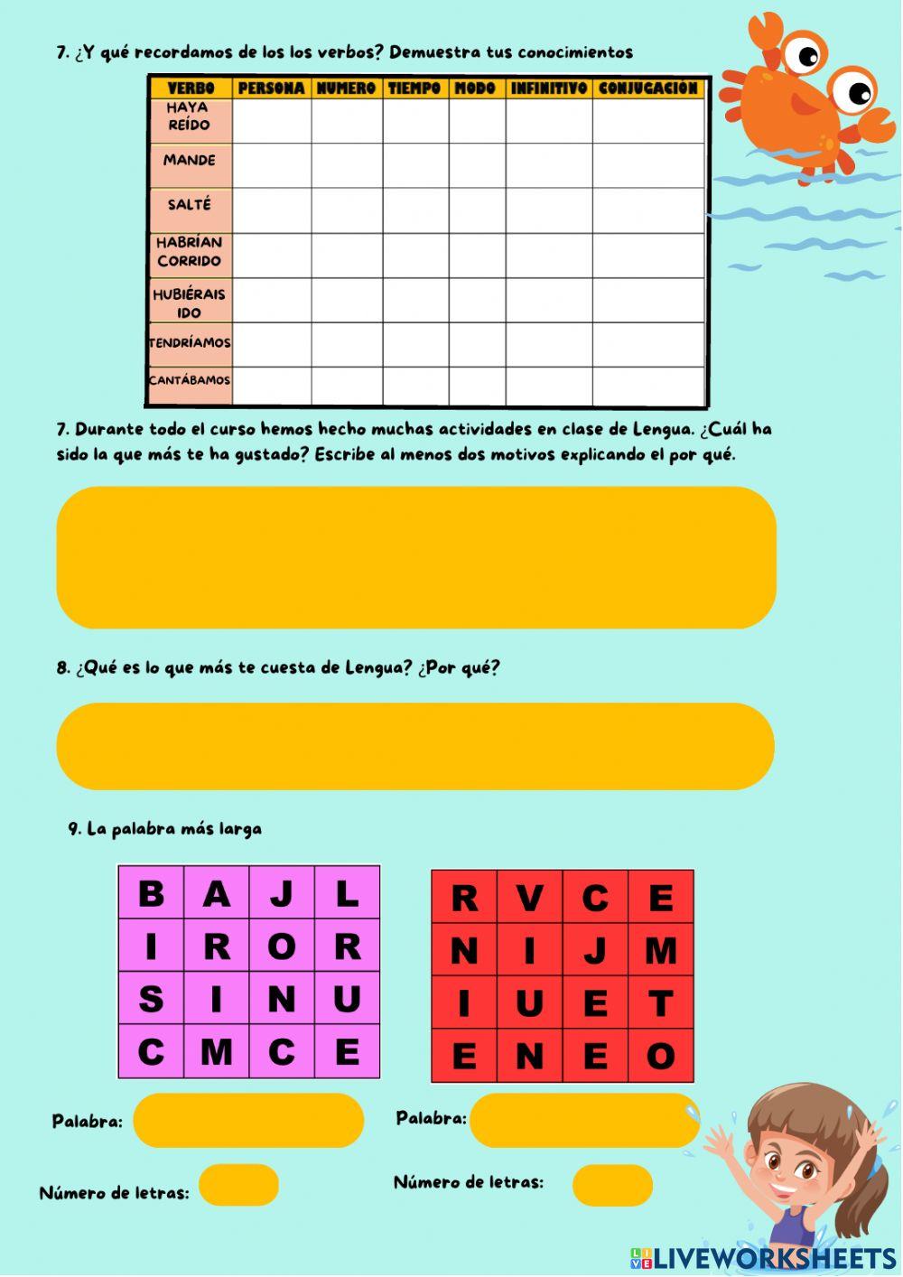 REPASO QUINTO LENGUA