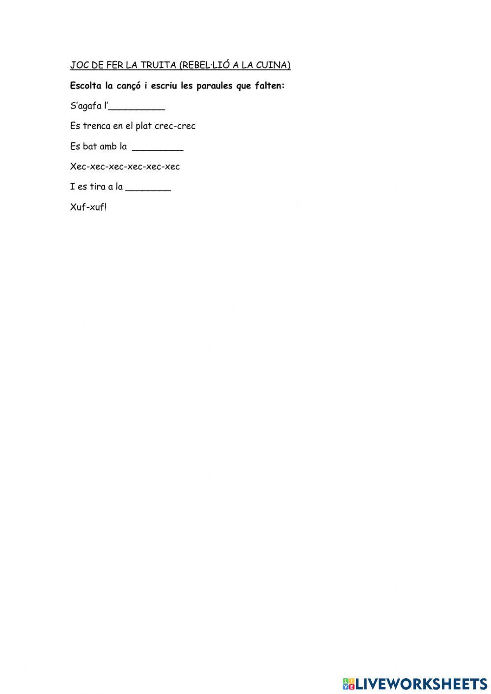 Cançó: com fer una truita