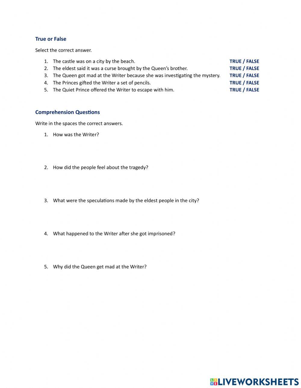 Reading Comprehension - Story