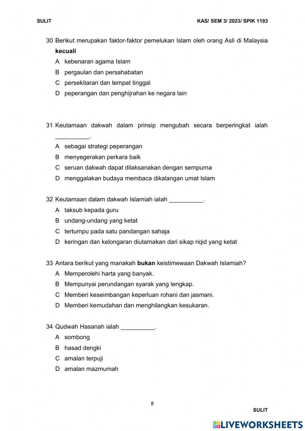 Pengantar dakwah final jun 2023 bhg a set 1
