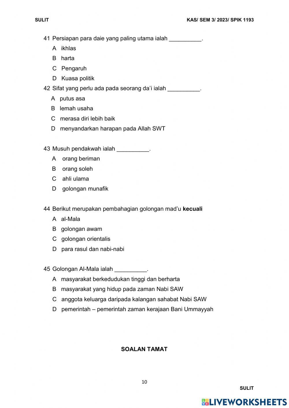 Pengantar dakwah final jun 2023 bhg a set 1