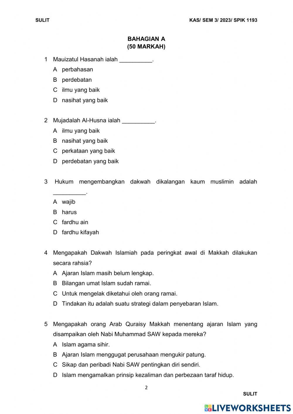 Pengantar dakwah final jun 2023 bhg a set 2