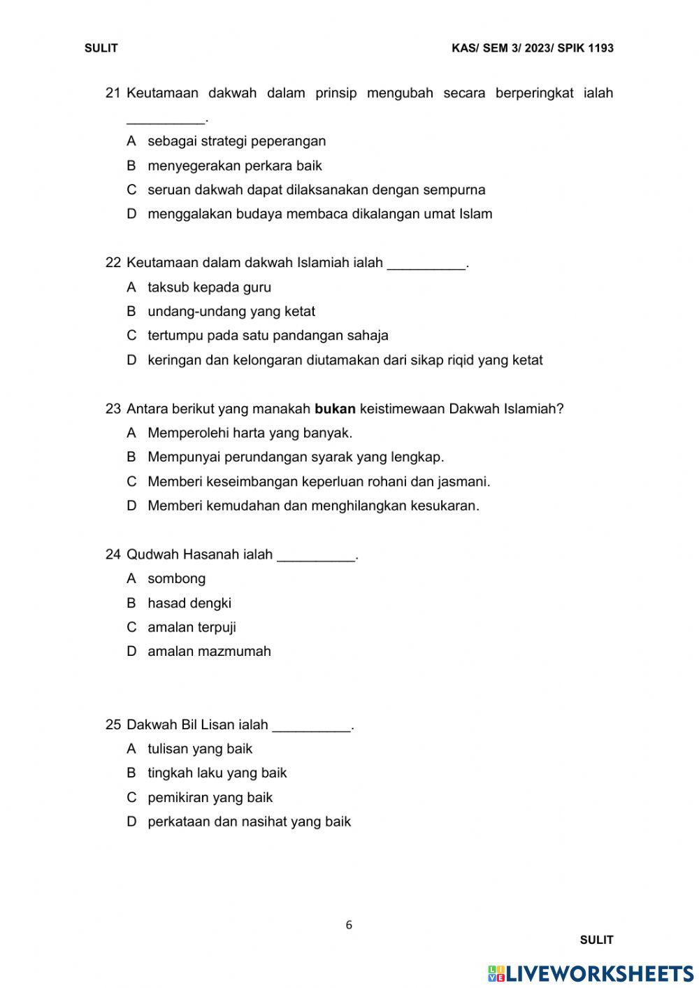 Pengantar dakwah final jun 2023 bhg a set 2