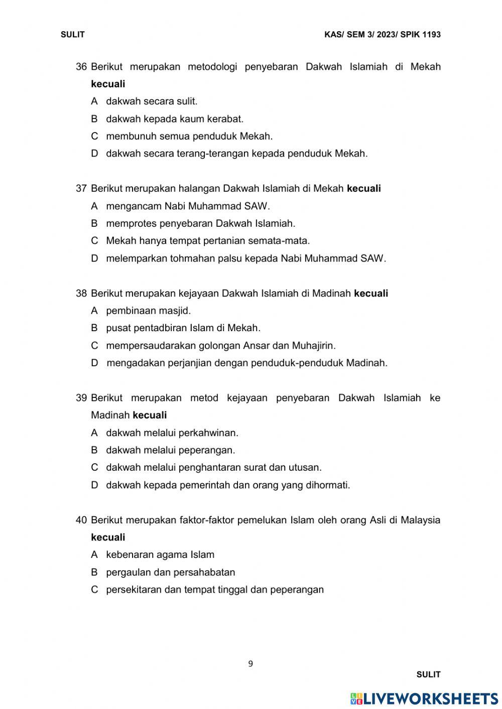 Pengantar dakwah final jun 2023 bhg a set 2