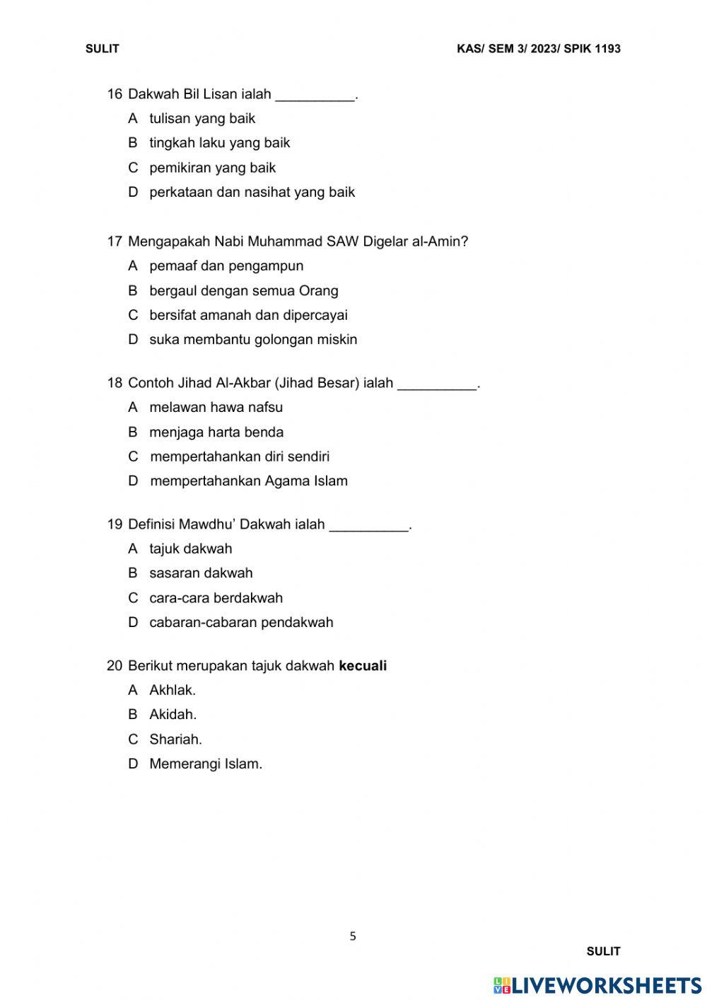 Pengantar dakwah final jun 2023 bhg a set 3