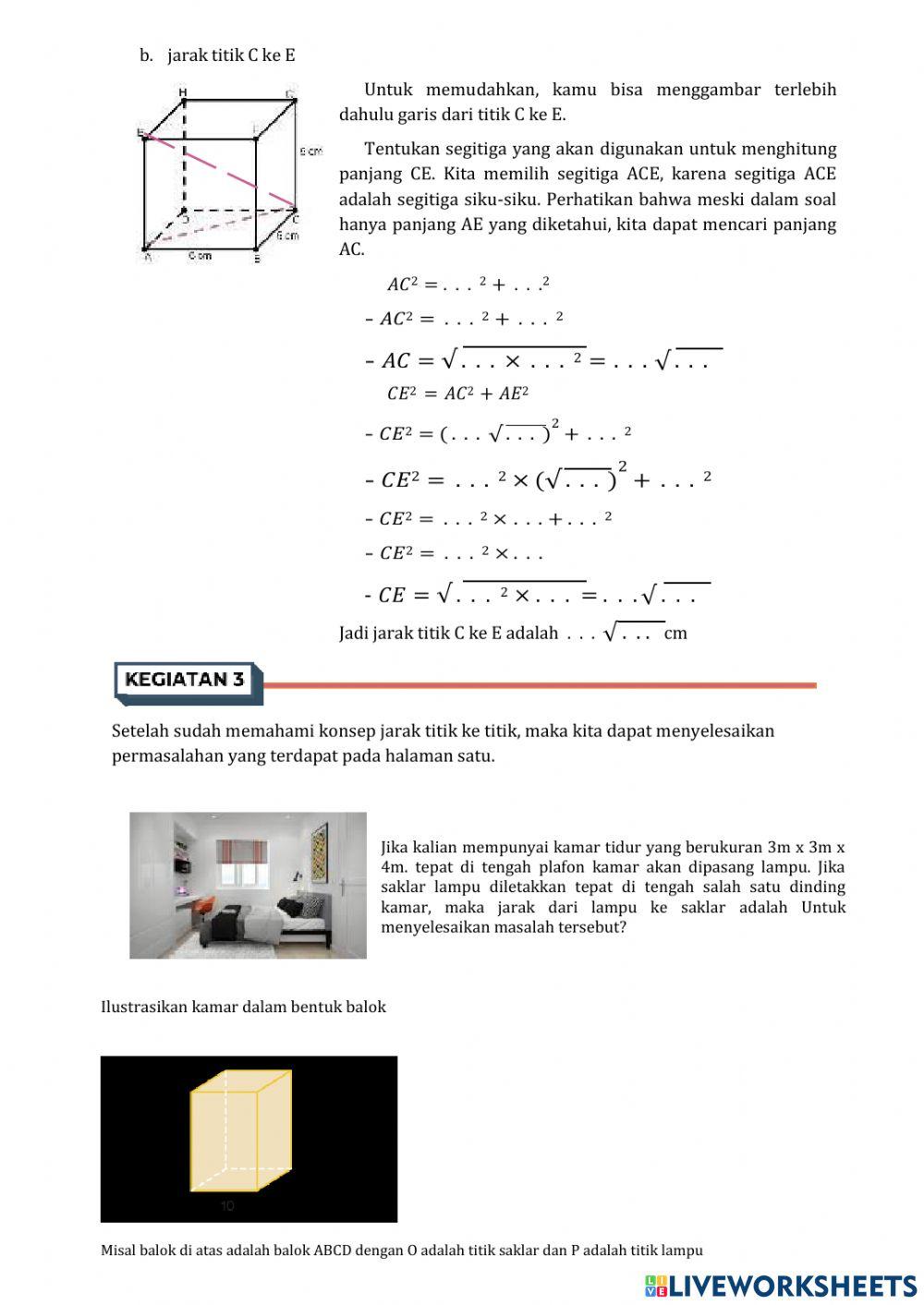 Jarak Titik ke Titik