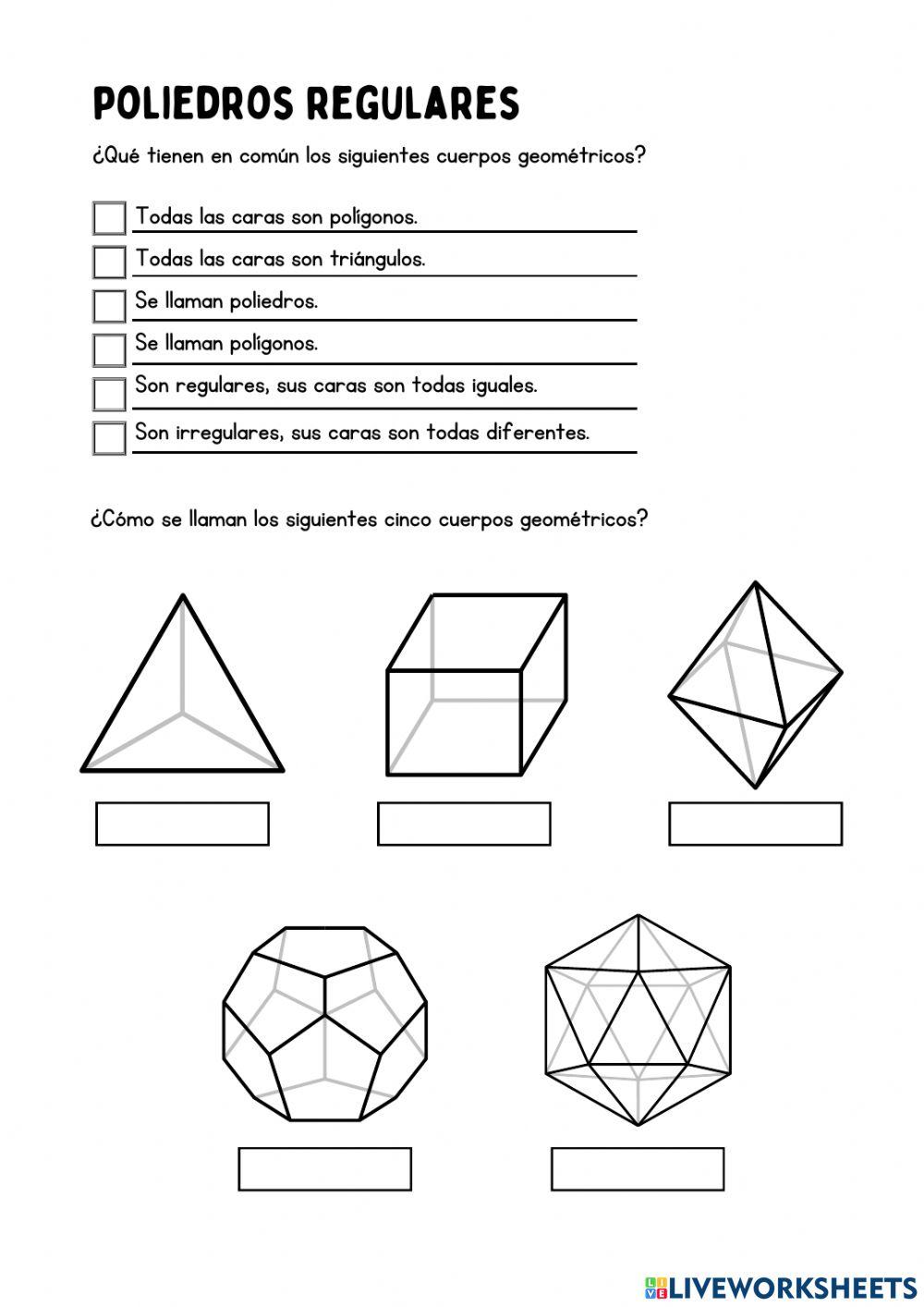 Polígonos regulares online pdf exercise for Cuarto de Primaria | Live ...