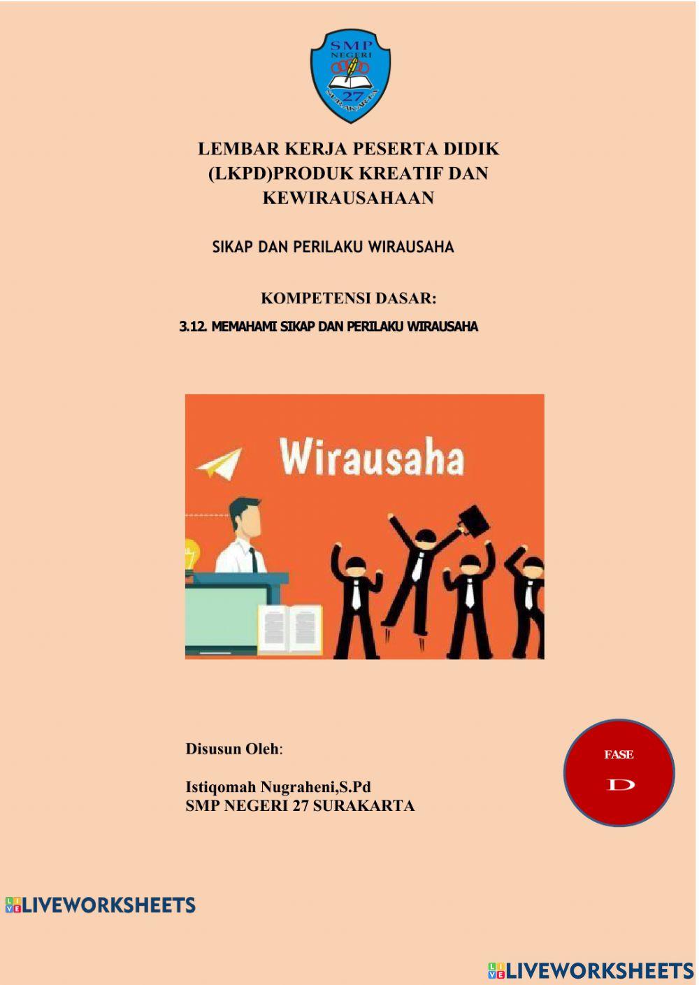 Kewirausahaan fase d