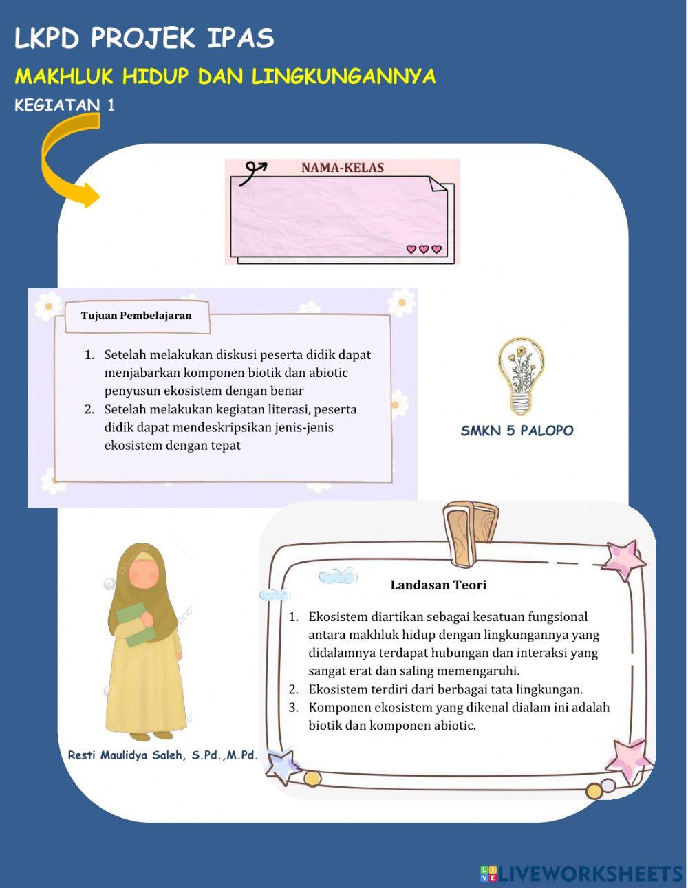 Lkpd komponen biotik abioti