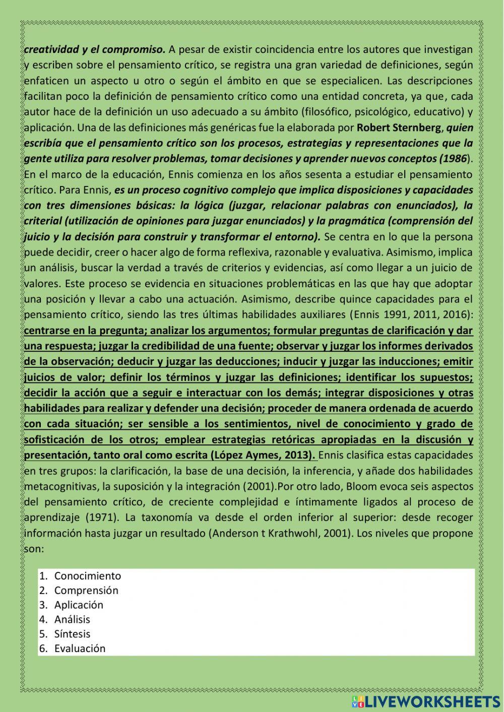 Pensamiento crítico