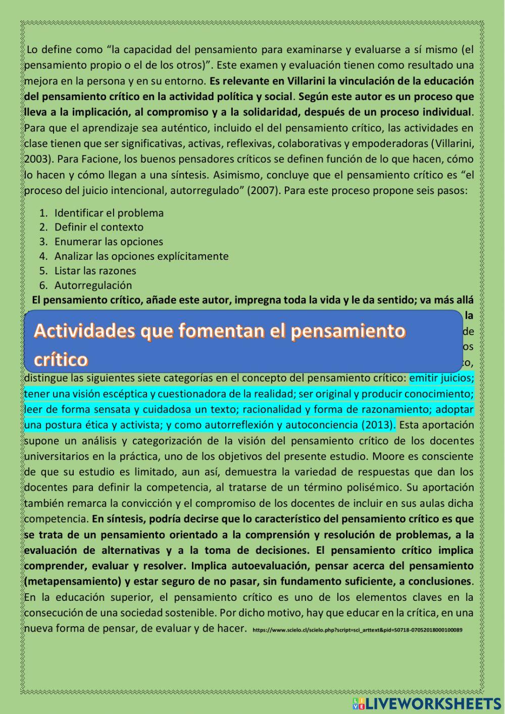 Pensamiento crítico