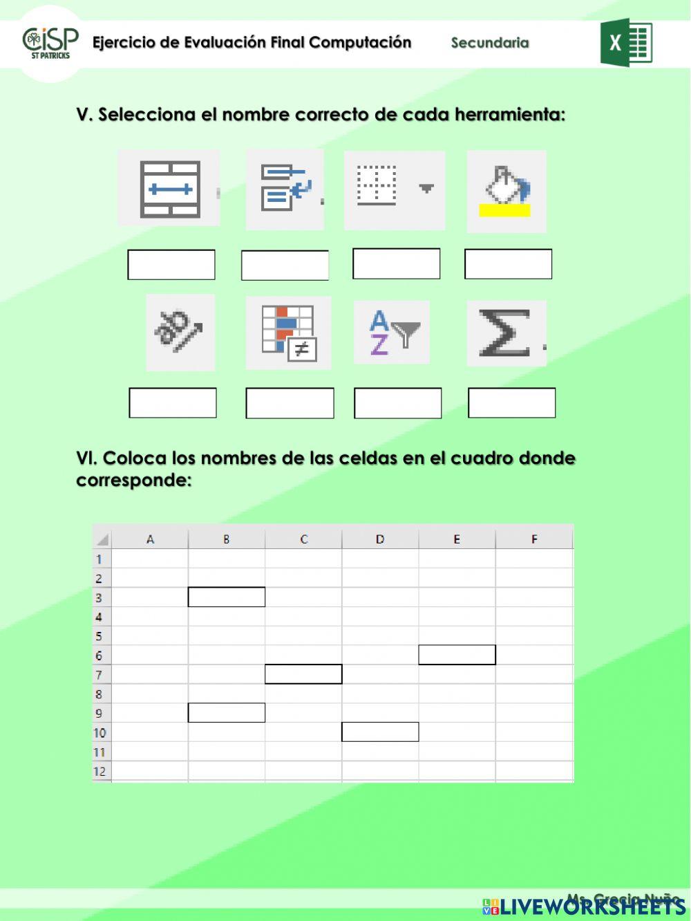 Ejercicio de evaluación Excel