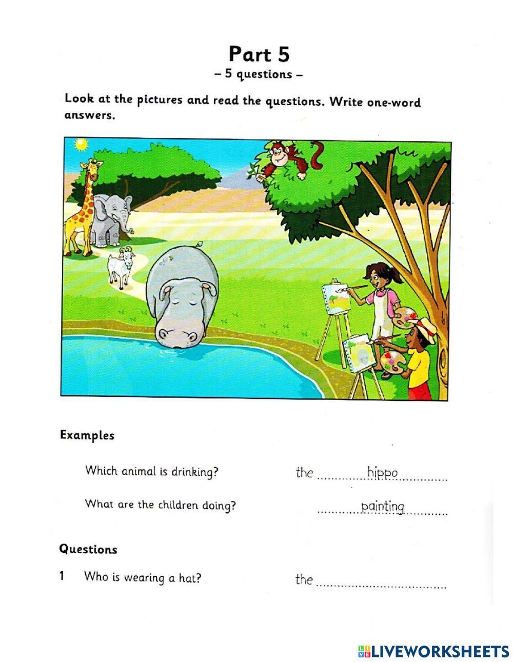 Starters - Reading-Writing - Test 1 