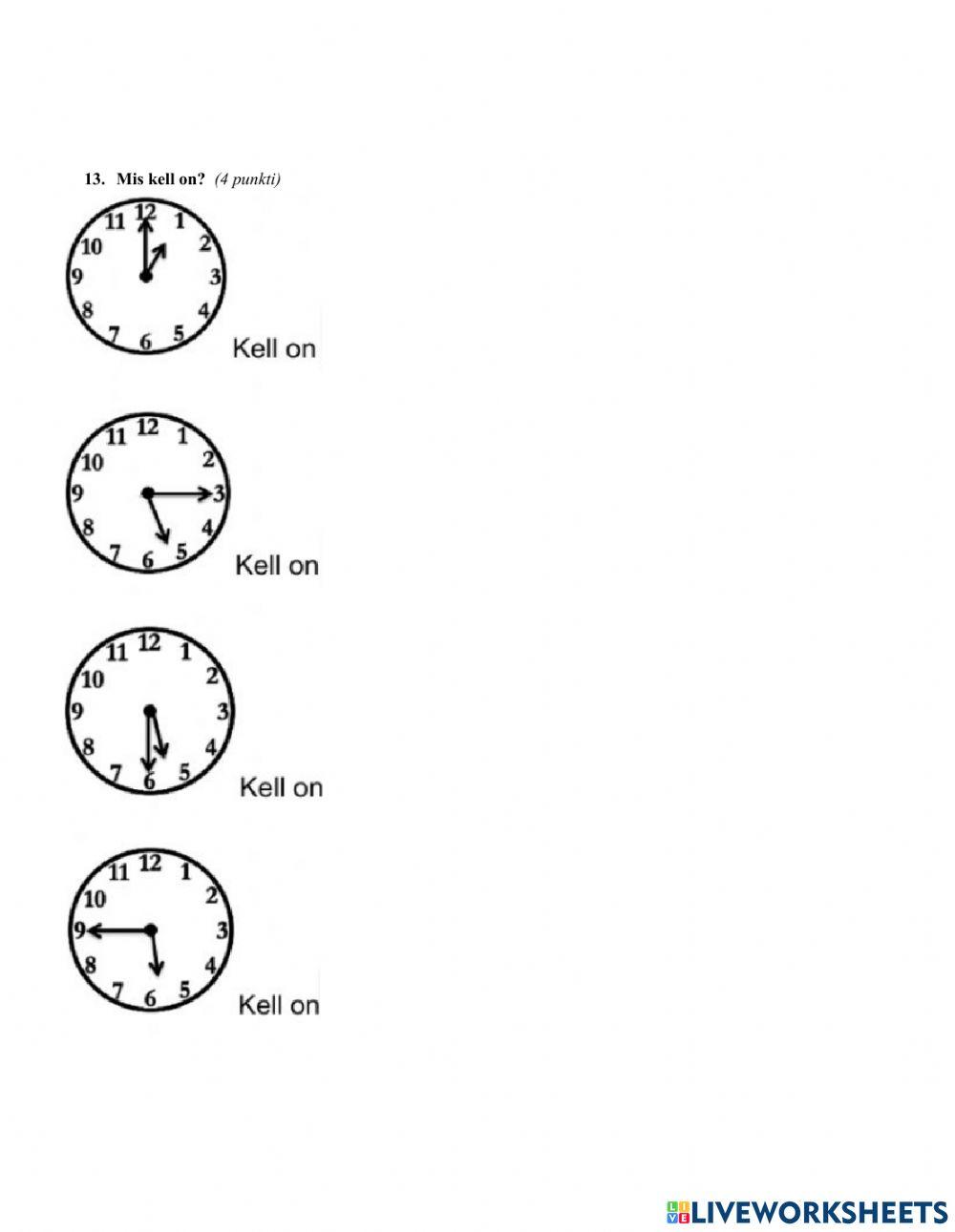Matemaatika tasemetöö 1. klass 2023