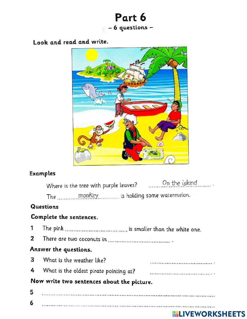 Movers - Reading-Writing - Test 1 