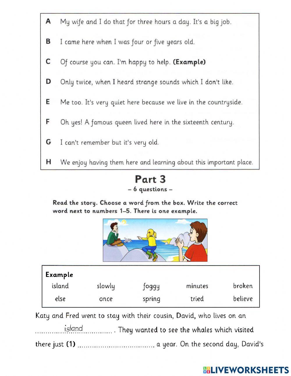 Flyers - Reading-Writing - Test 1