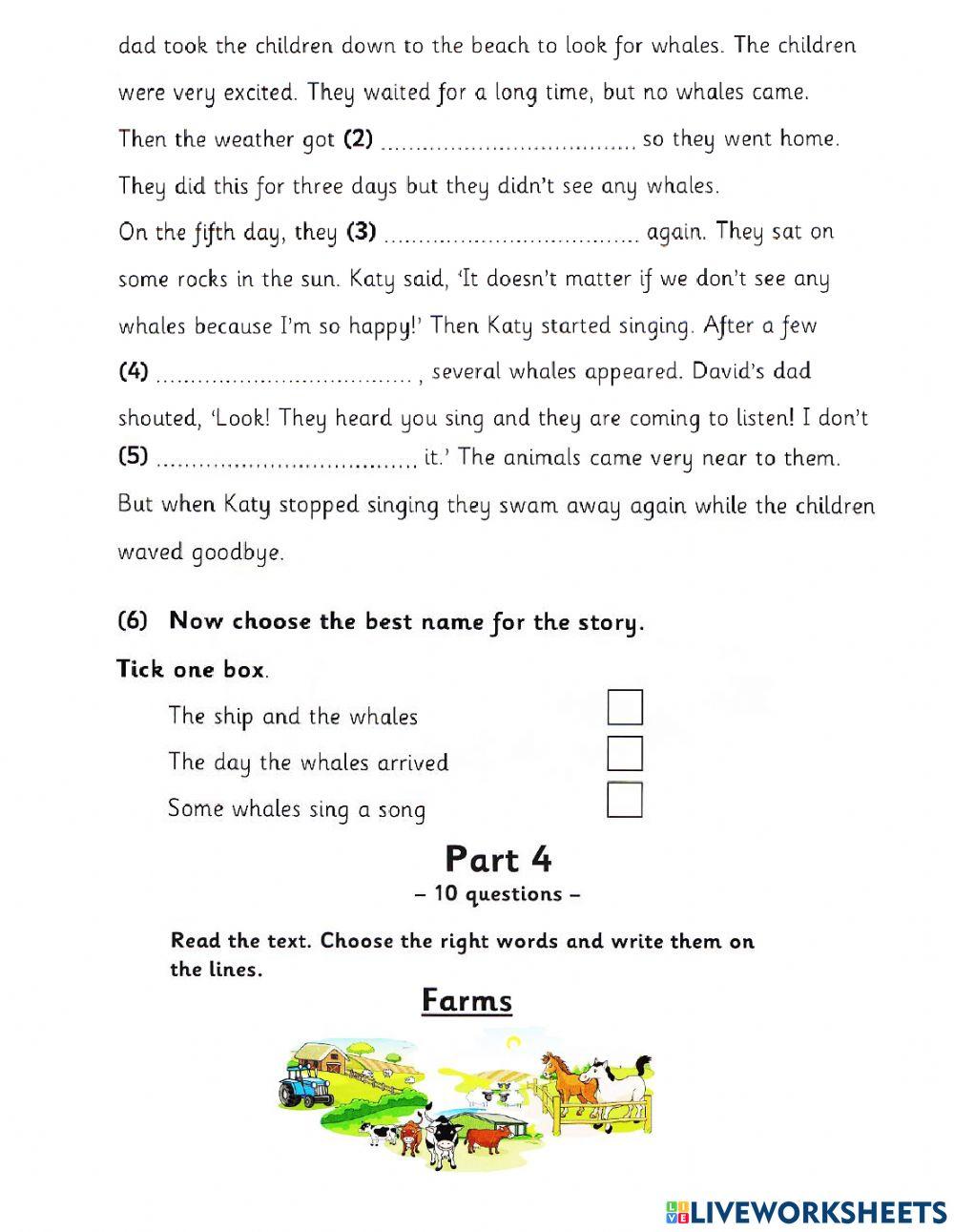 Flyers - Reading-Writing - Test 1