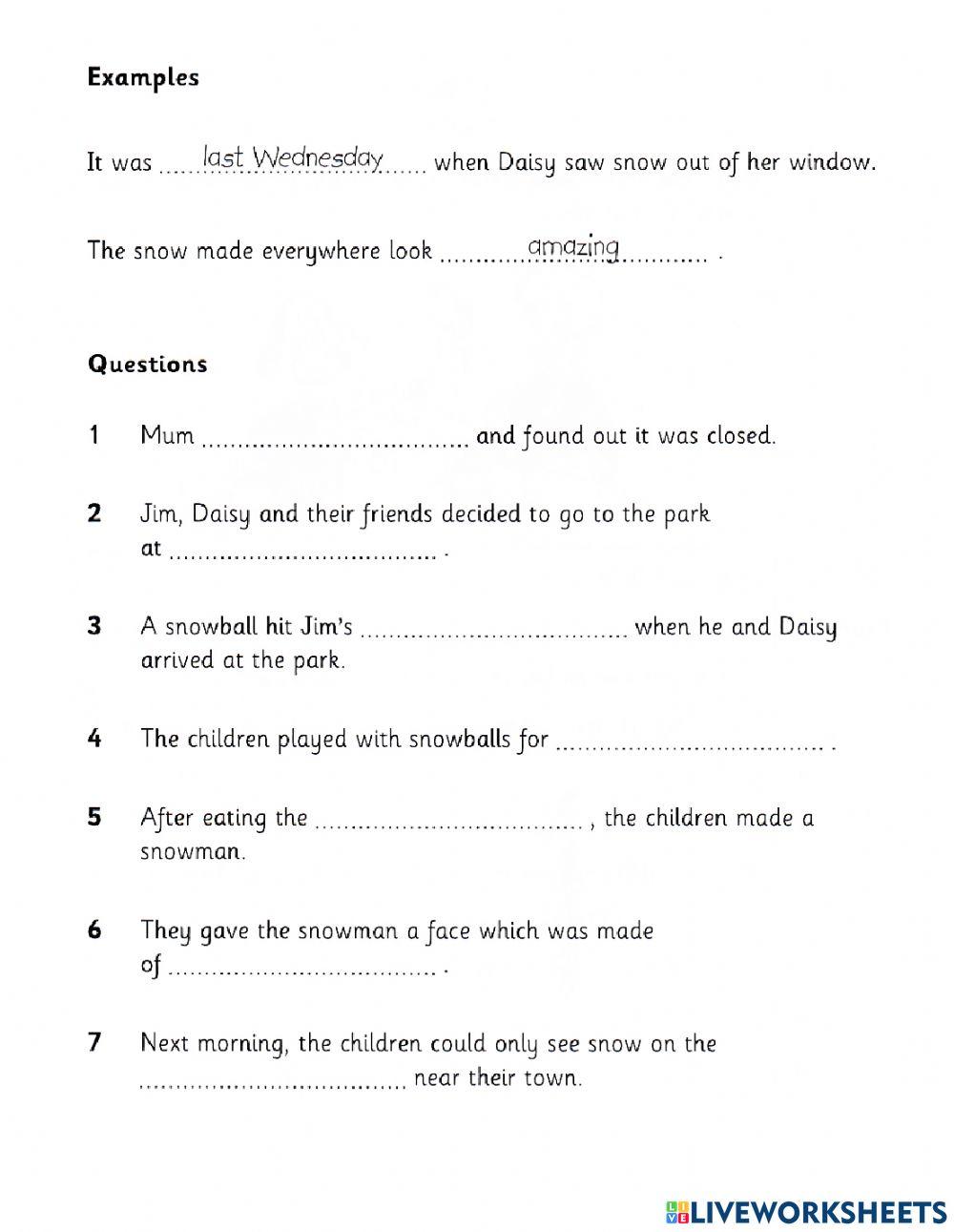 Flyers - Reading-Writing - Test 1