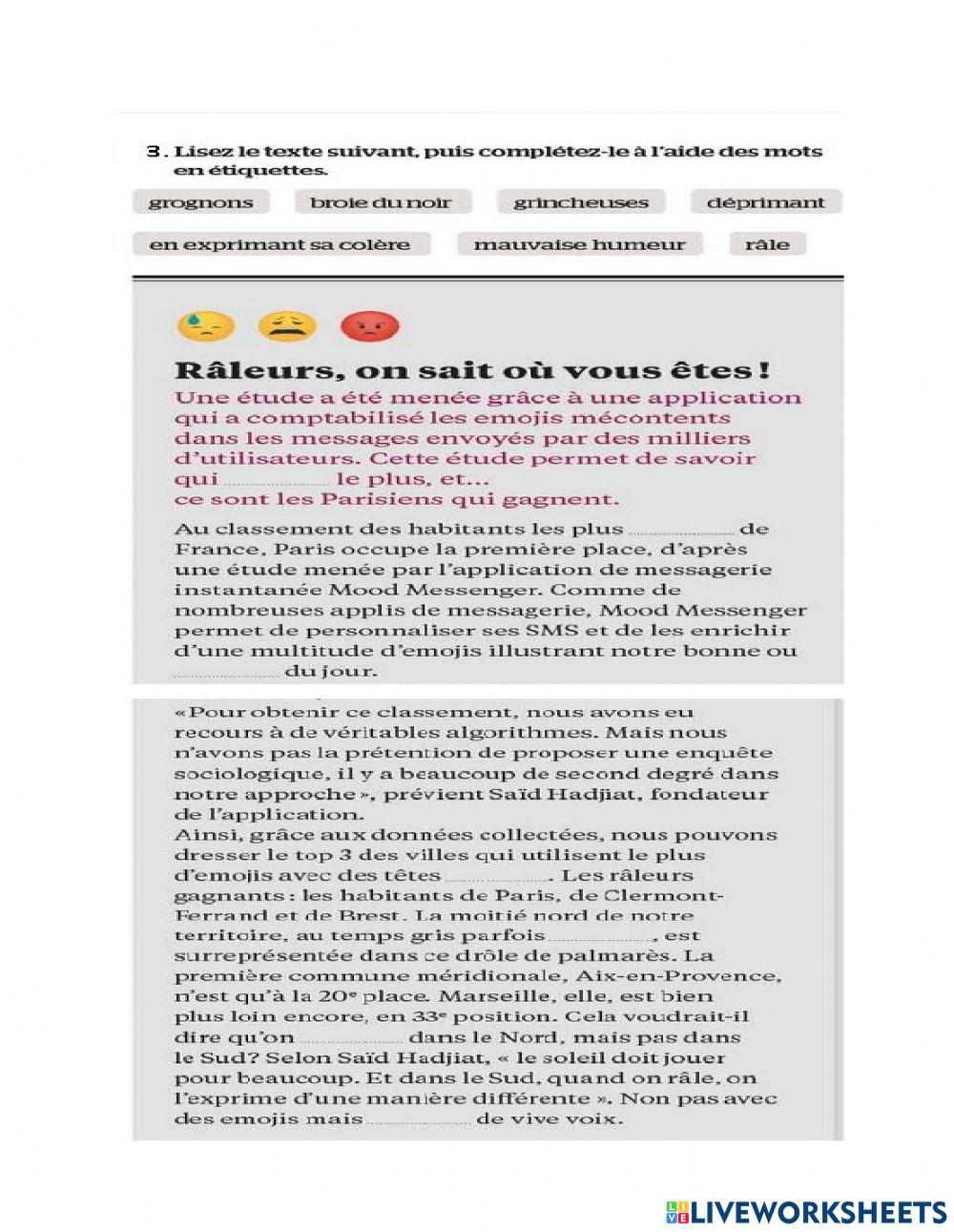 Épreuve Unité 8 B1.3