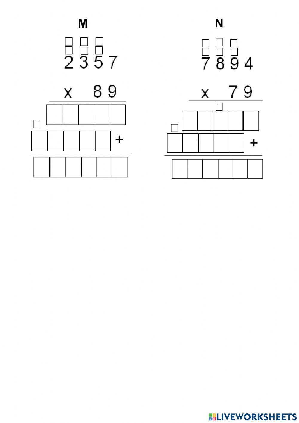 Multiplicação com 2 multiplicadores
