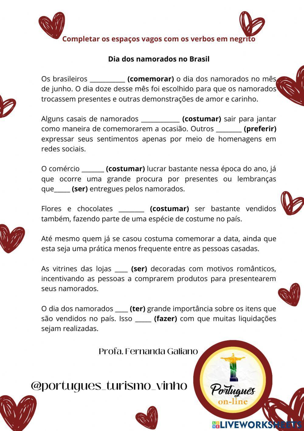 Verbos no presente simples