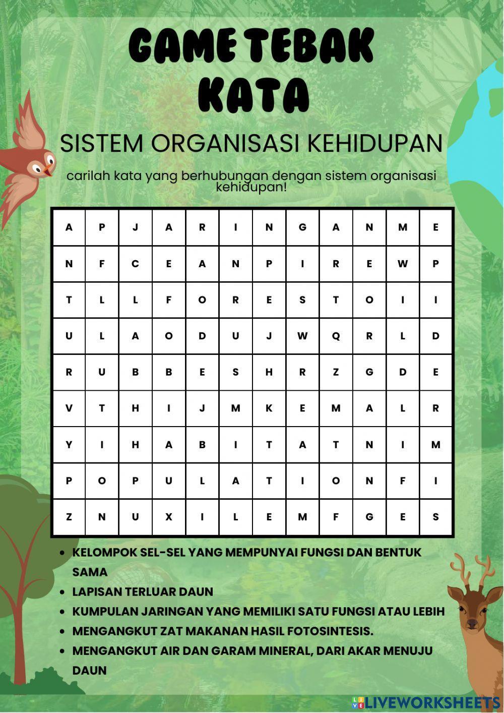 E-lkpd sistem organisasi kehidupan
