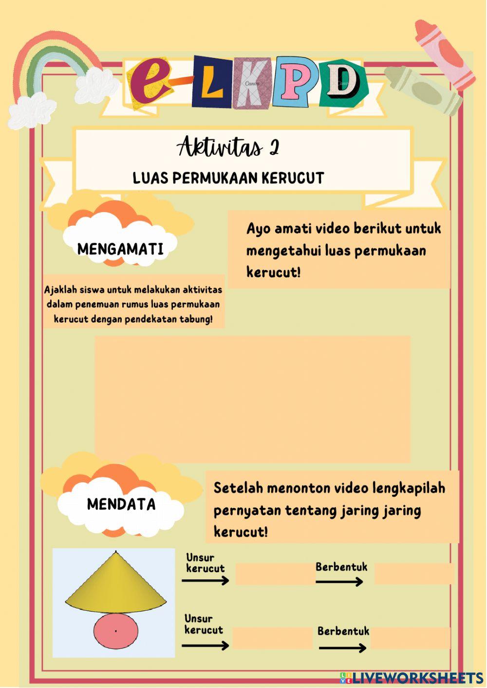 Volume dan Luas Permukaan Bangun Ruang Kerucut
