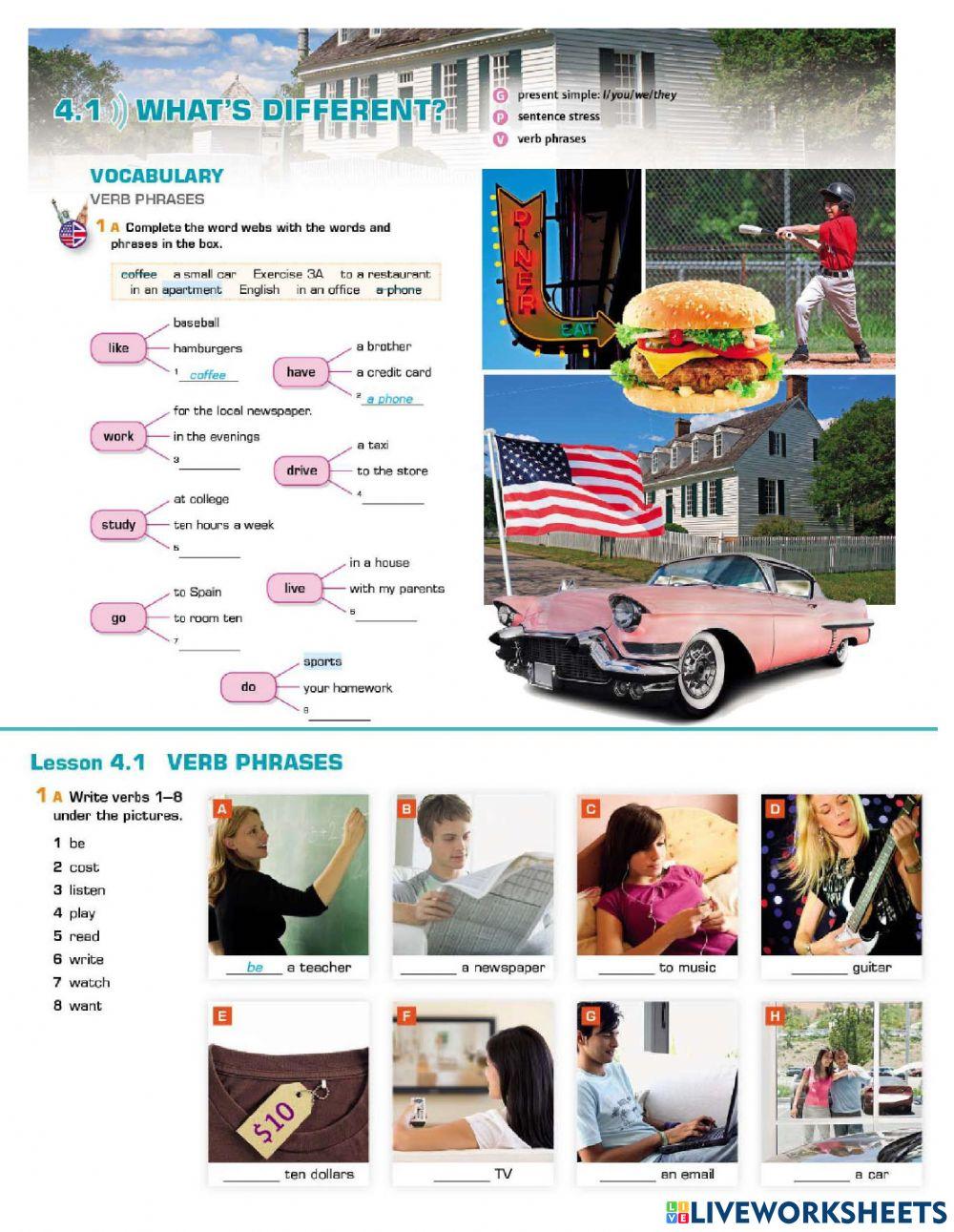 Verb phrases- Unit 4 Speak out