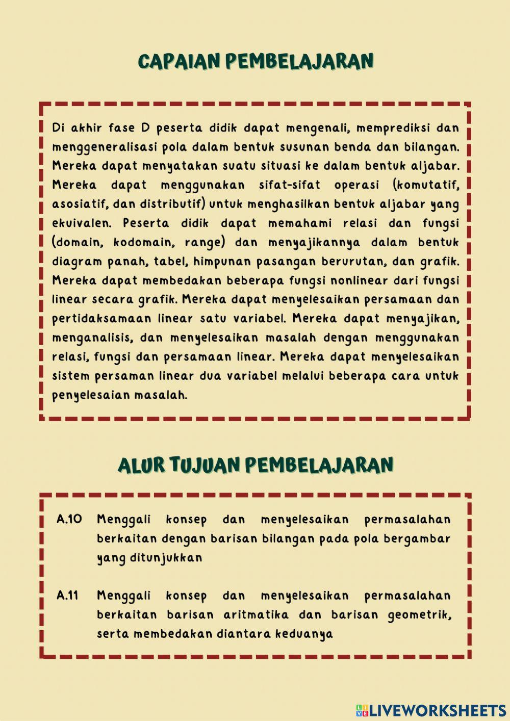 LKPD Bagian 1 Pola Bilangan