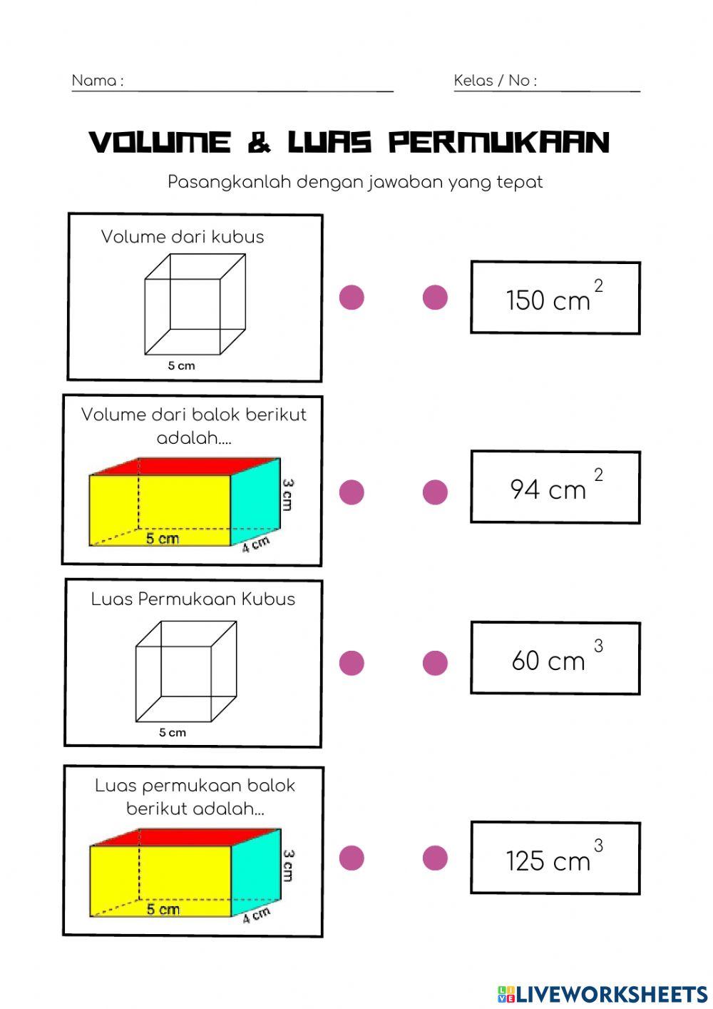 Luas Permukaan dan Volume