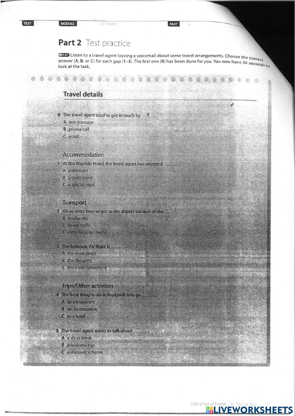 B1 listening Part 1-4