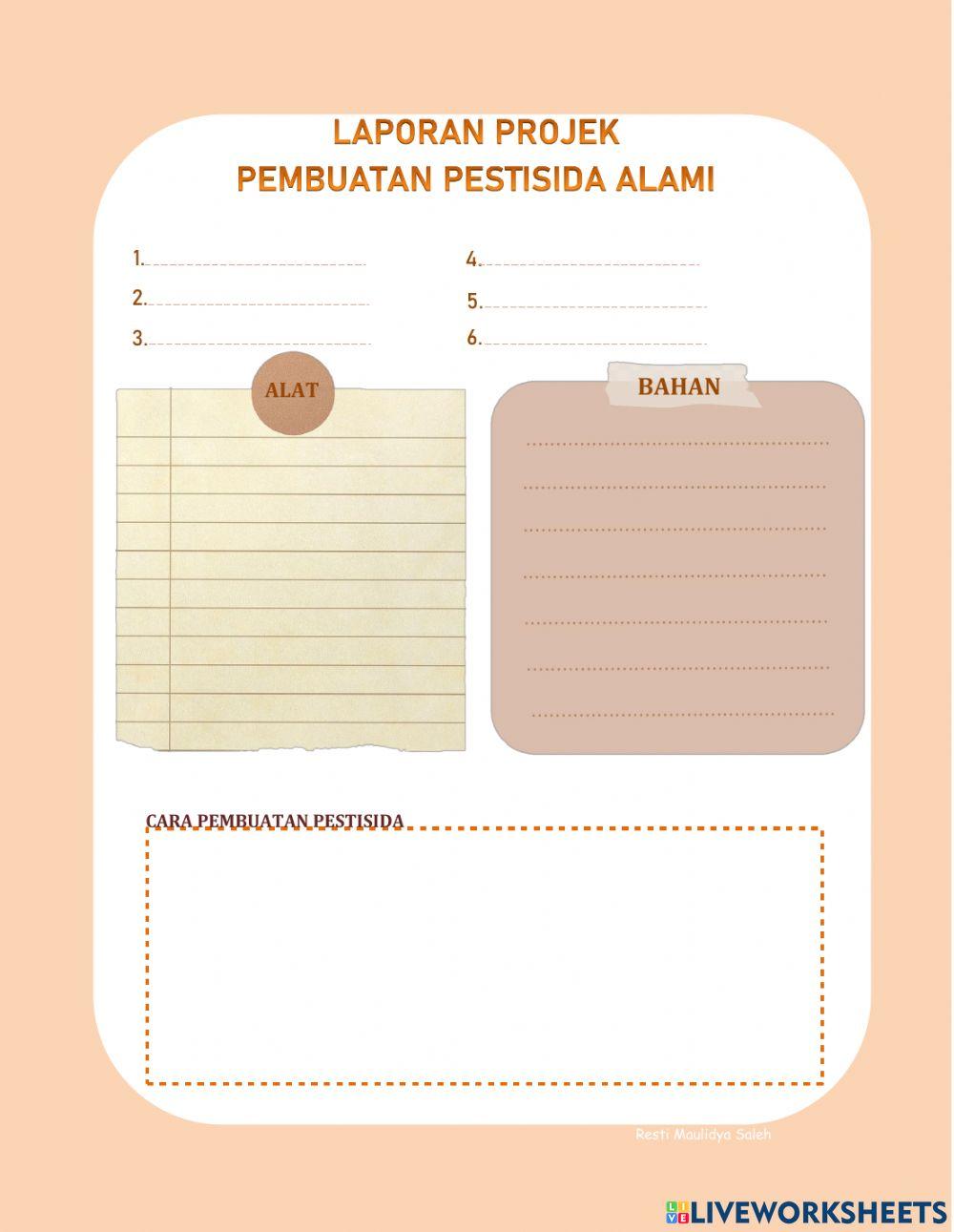 Lkpd Projek pembuatan pestisida alami