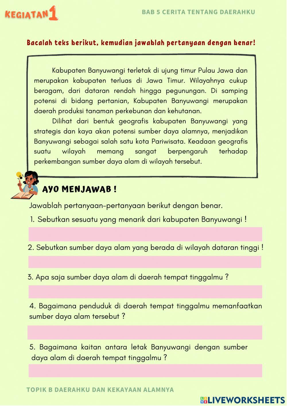 Pembelajaran 1 E-LKPD Pertanian Lokal Banyuwangi