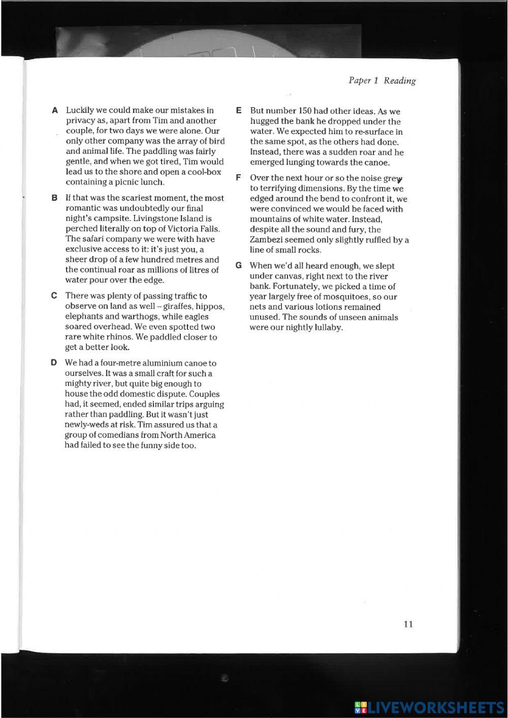 Reading CAE all parts