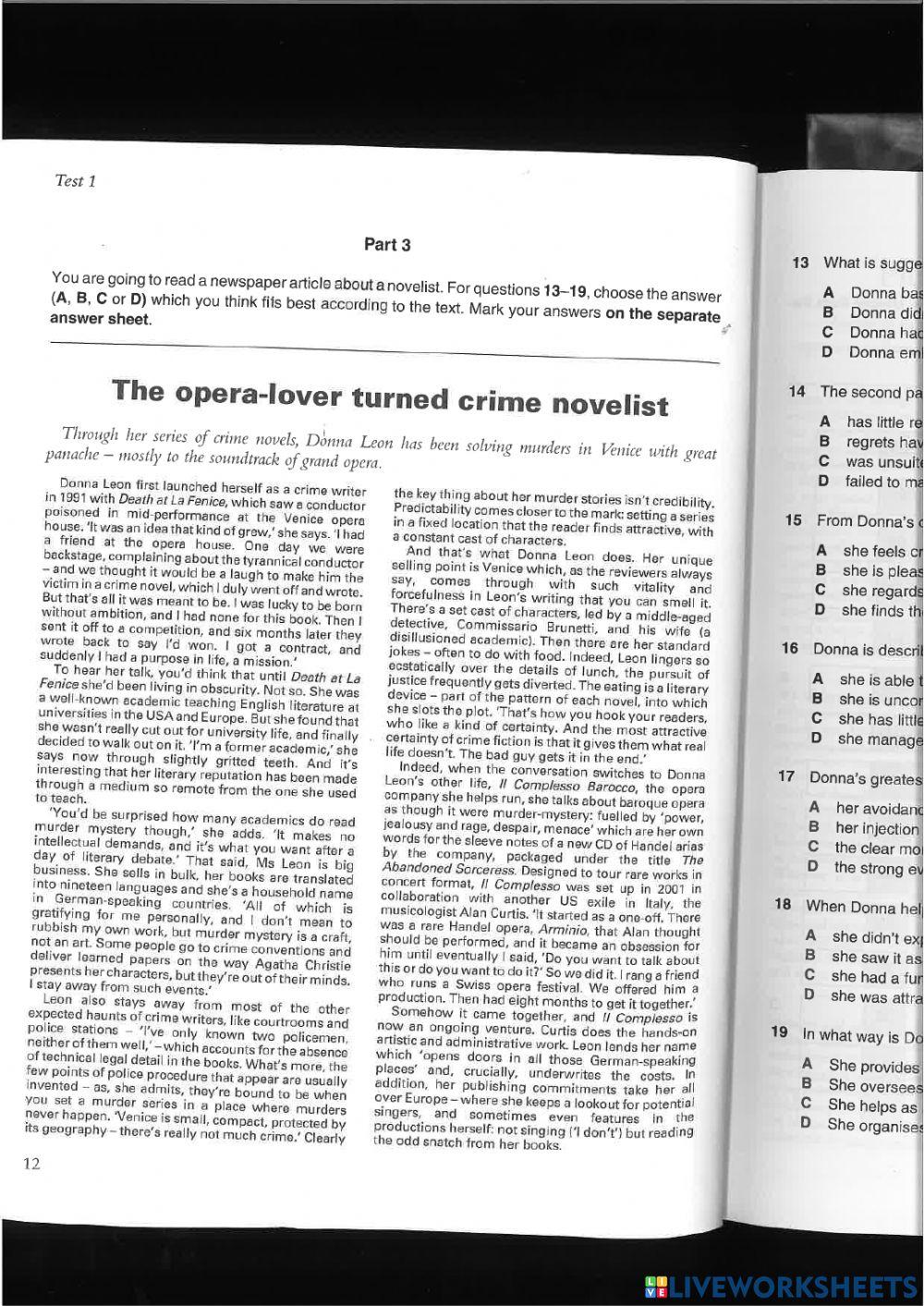 Reading CAE all parts