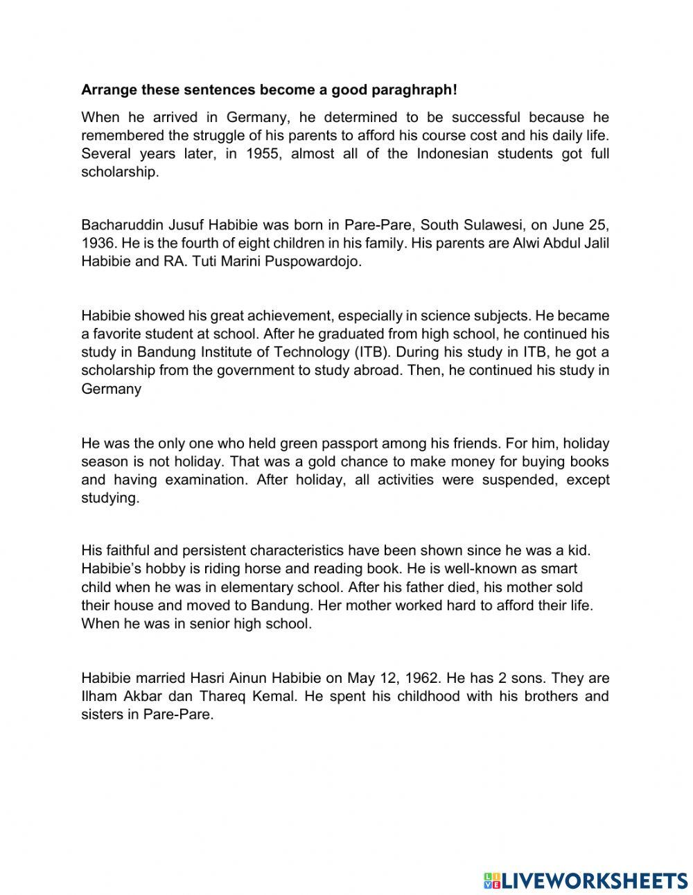 BJ Habibie biography recount