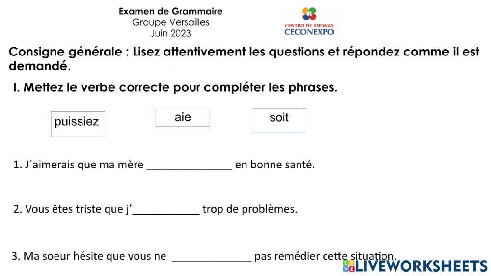 Examen français